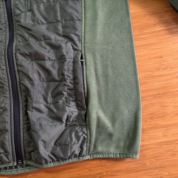 Orvis Jacket Green Fleece Puffer Full Zip for Hiking & Outdoors, L, Olive Green - Picture 9 of 14
